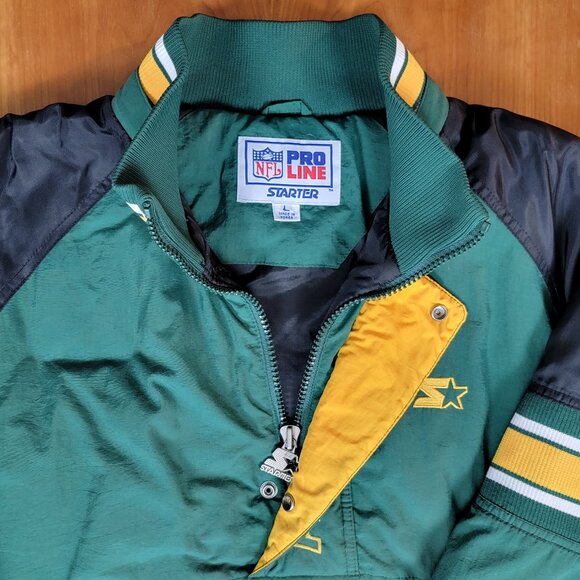 Vintage 90s Starter Pro Line NFL Green Bay Packers Pullover Winter Jacket - L - Picture 9 of 15